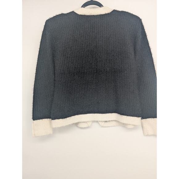 NWT L'AGENCE Georgia Contrast Cardigan Blazer Size XXL Black/White #3D513 - Picture 5 of 14